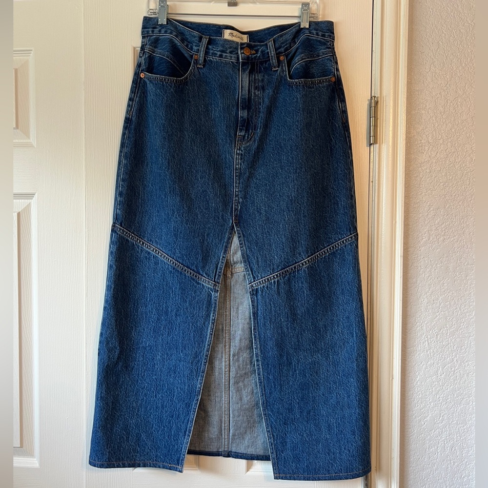 COPY - Denim Maxi Skirt with Front Slit